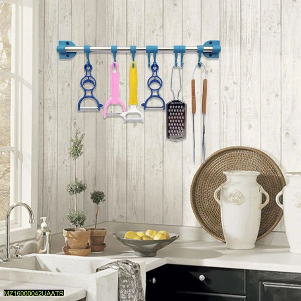 8 Hooks Kitchen Accessories Organizer